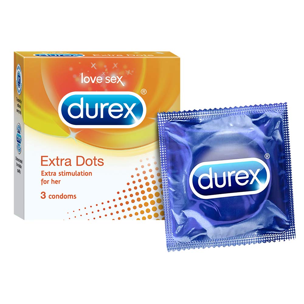 Durex Condoms - Extra Dots, 3 pcs