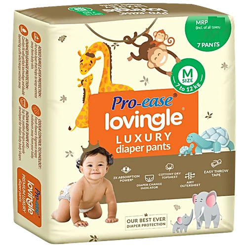 Pro-Ease Lovingle Luxury Diaper Pants - Medium, 7 pcs