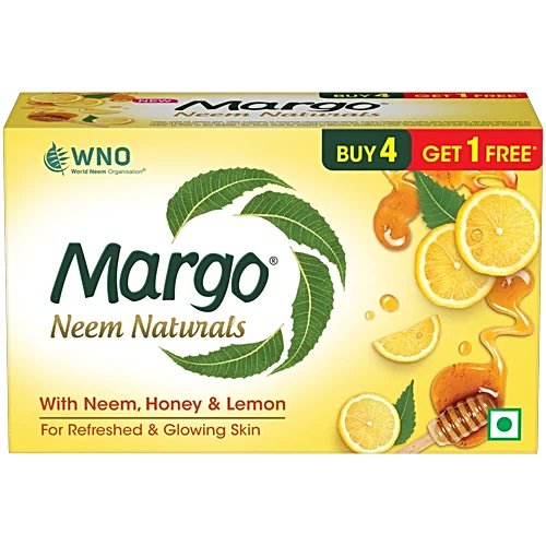 Margo Neem Naturals Honey & Lemon, 100 g (Buy 4 Get 1 Free)