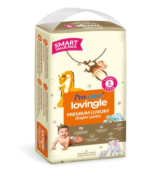 Pro-ease Lovingle Diapers M size 32 Pants 7-12Kg