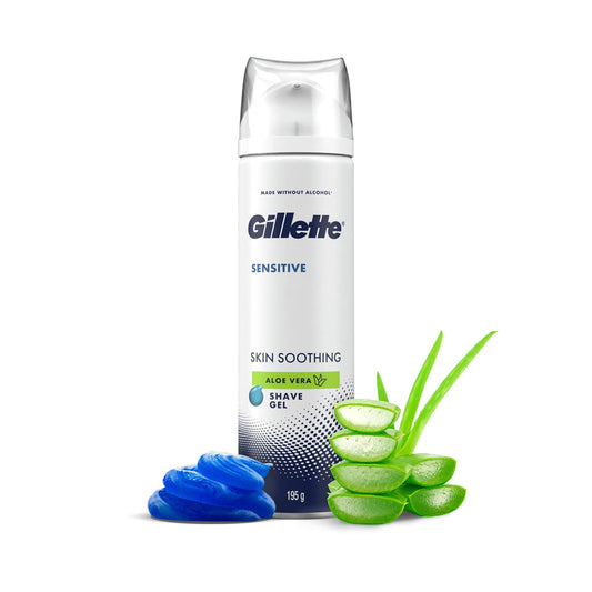 GILLETTE Sensitive Shaving Gel Soothing With Aloe Vera 195g