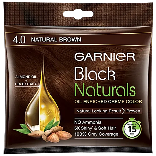 Garnier Natural Brown Hair Colour Shade No 4.0 20 ml + 20 g