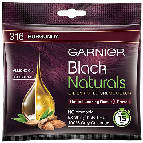 Garnier Natural Burgundy Hair Colour Shade No 3.16 20 ml + 20 g