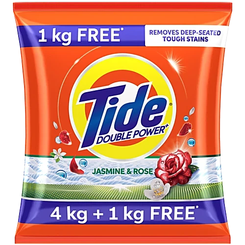 Tide Double Power Detergent Washing Powder - Jasmine & Rose, 5 kg