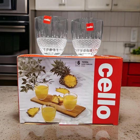 Cello Terra 210 ml, Tumbler 6 PCS Set