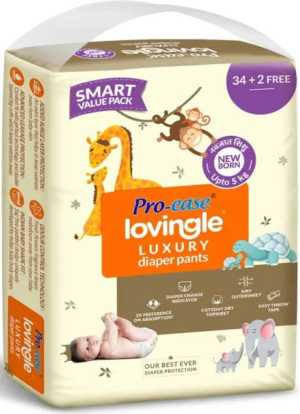 PRO EASE LUXUARY DIAPER PANTS NB 34 pants