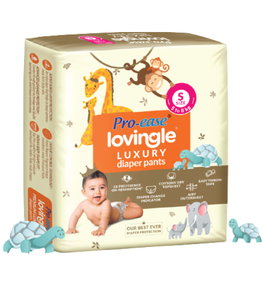 Pro-ease Lovingle Diapers S size 8 Pants 5-8Kg